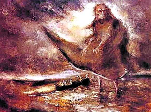  'El fantasma del agua'. Óleo del austriaco Alfred Kubin.