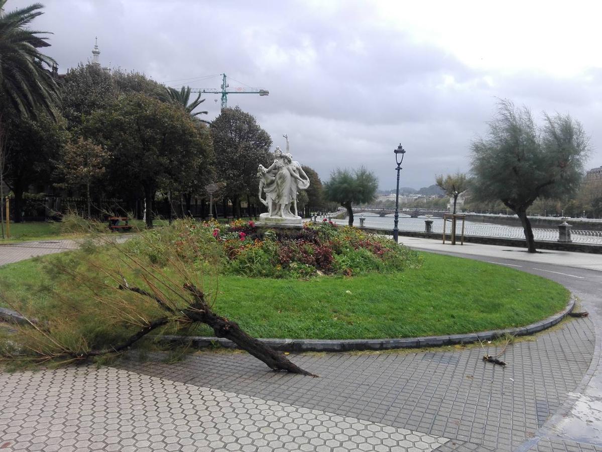 Fotos: El temporal de viento y olas deja numerosas incidencias en Gipuzkoa