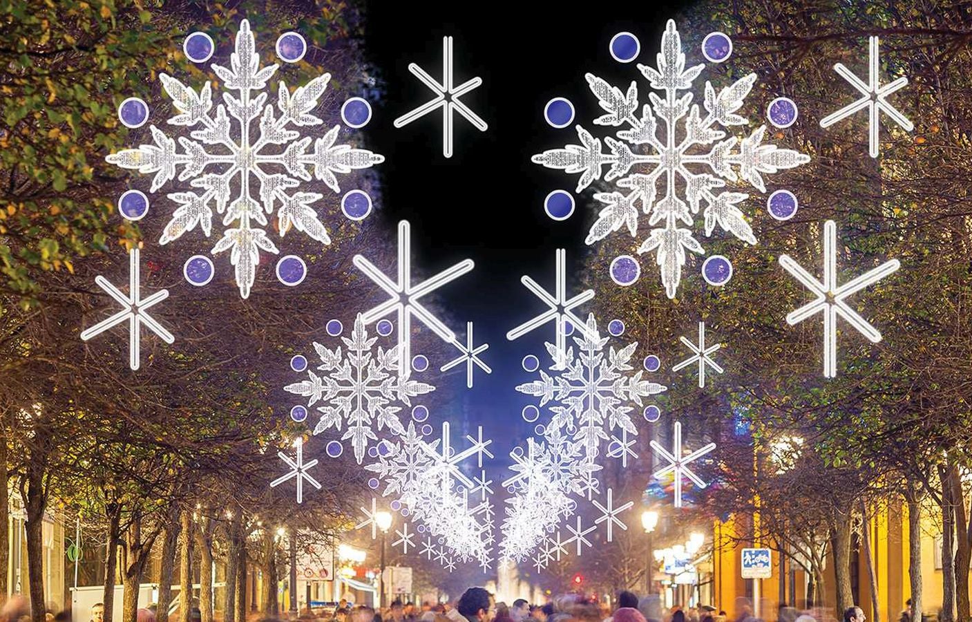 Copos de nieve iluminarán las calles Elkano, Txurruka y Getaria