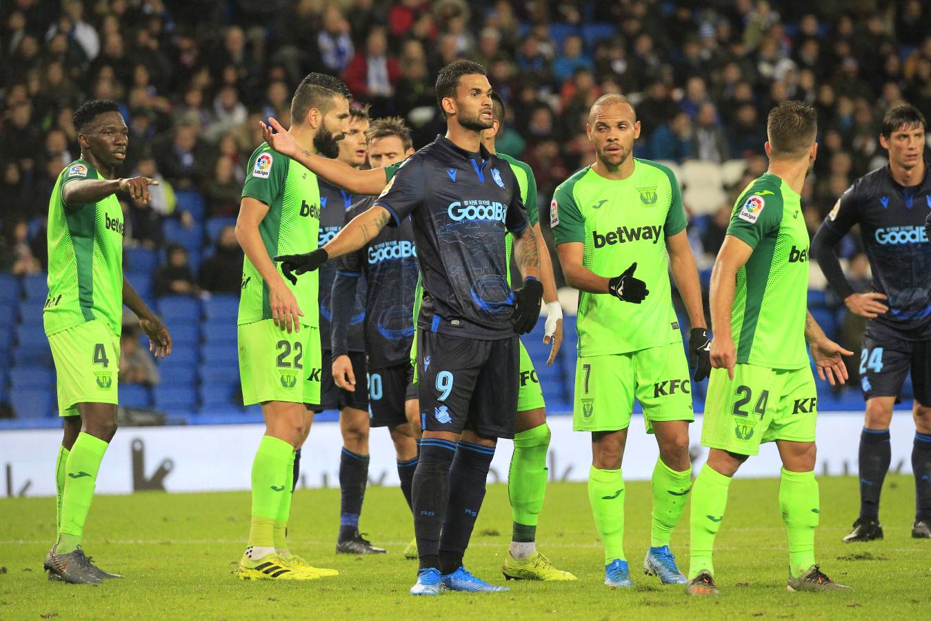 La Real Sociedad y el Leganés se miden en el Reale Arena. 