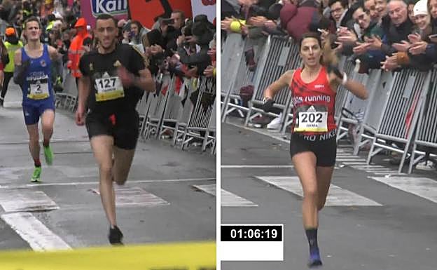 Llegada de los ganadores de la Behobia - San Sebastián