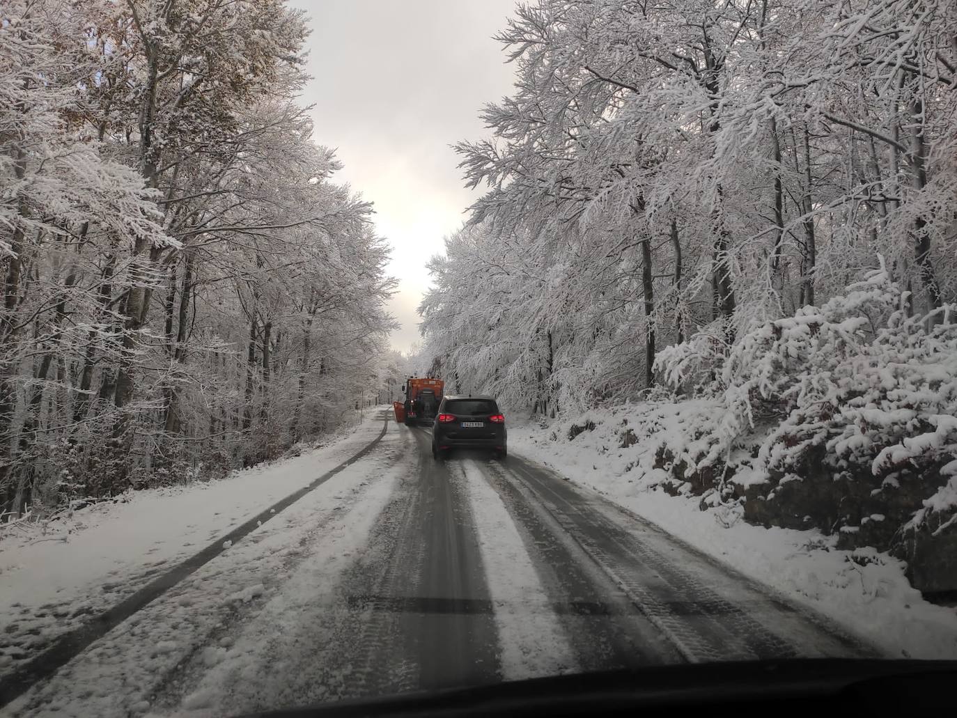Fotos: Aralar, cubierta de blanco