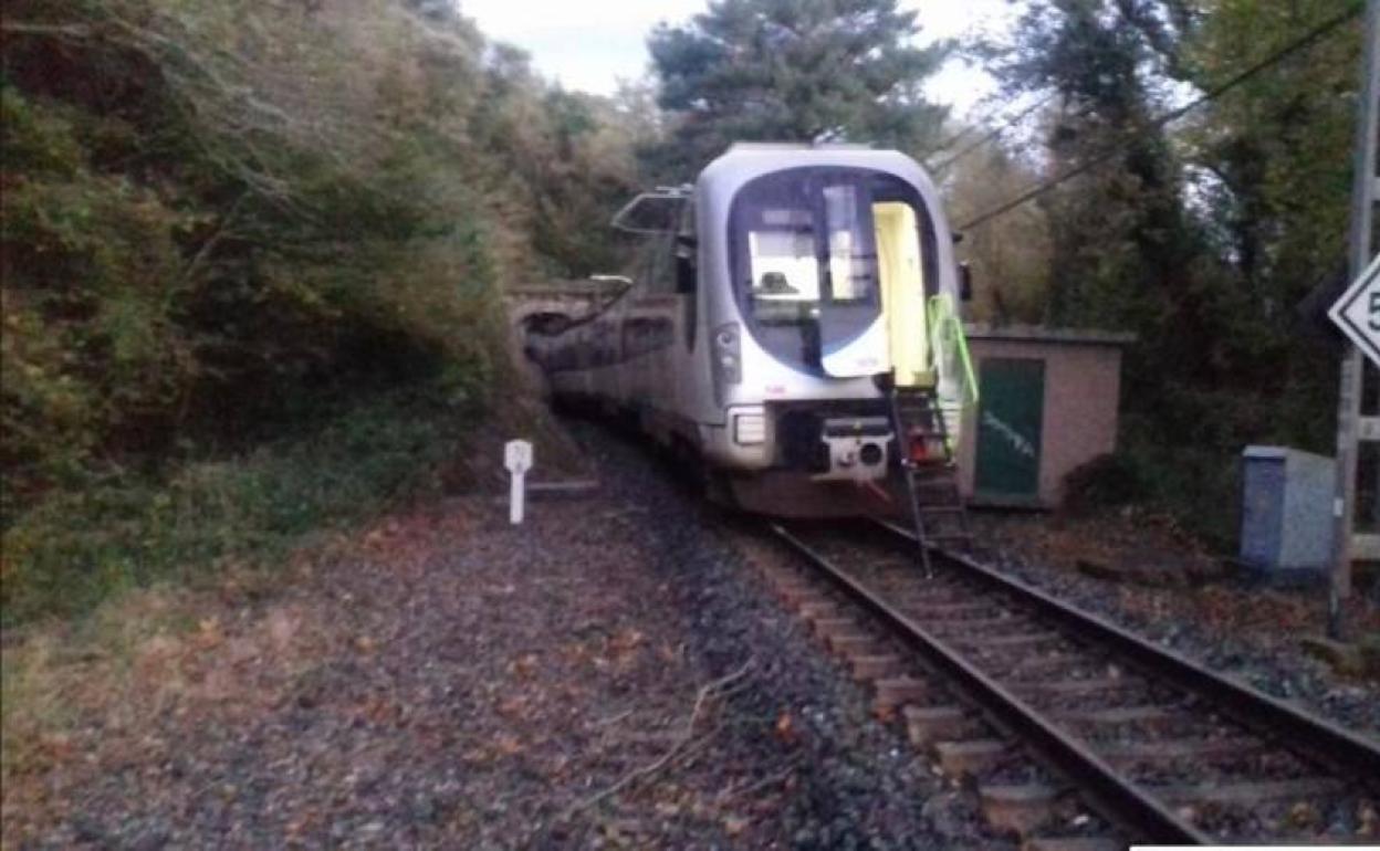 El tren accidentado.