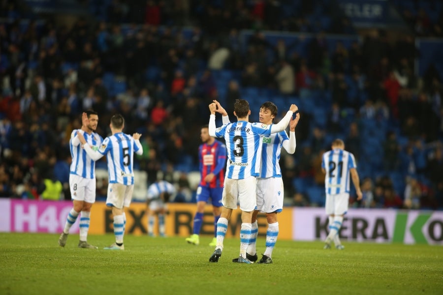 La Real Sociedad vence 4-1 al Eibar en el Reale Arena. 