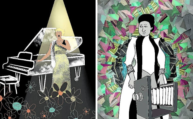 La soprano Ainhoa Arteta y Eulalia Abaitua, la primera fotógrafa vasca, son dos de las protagonistas del libro 'Errebelde 50 bider'. 