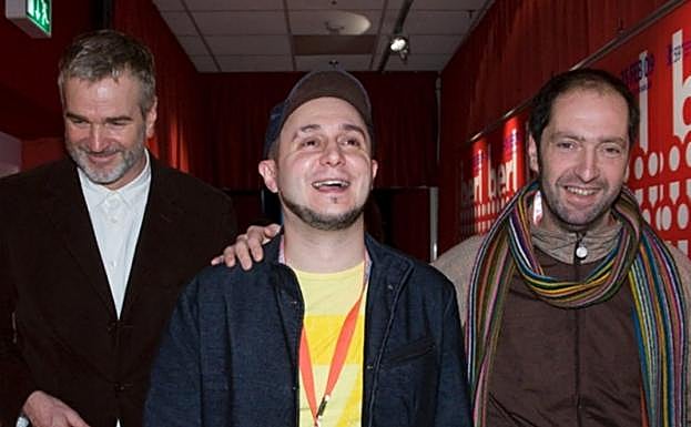 Wieland Speck, Roberto Castón y Josean Bengoetxea, en la Berlinale.