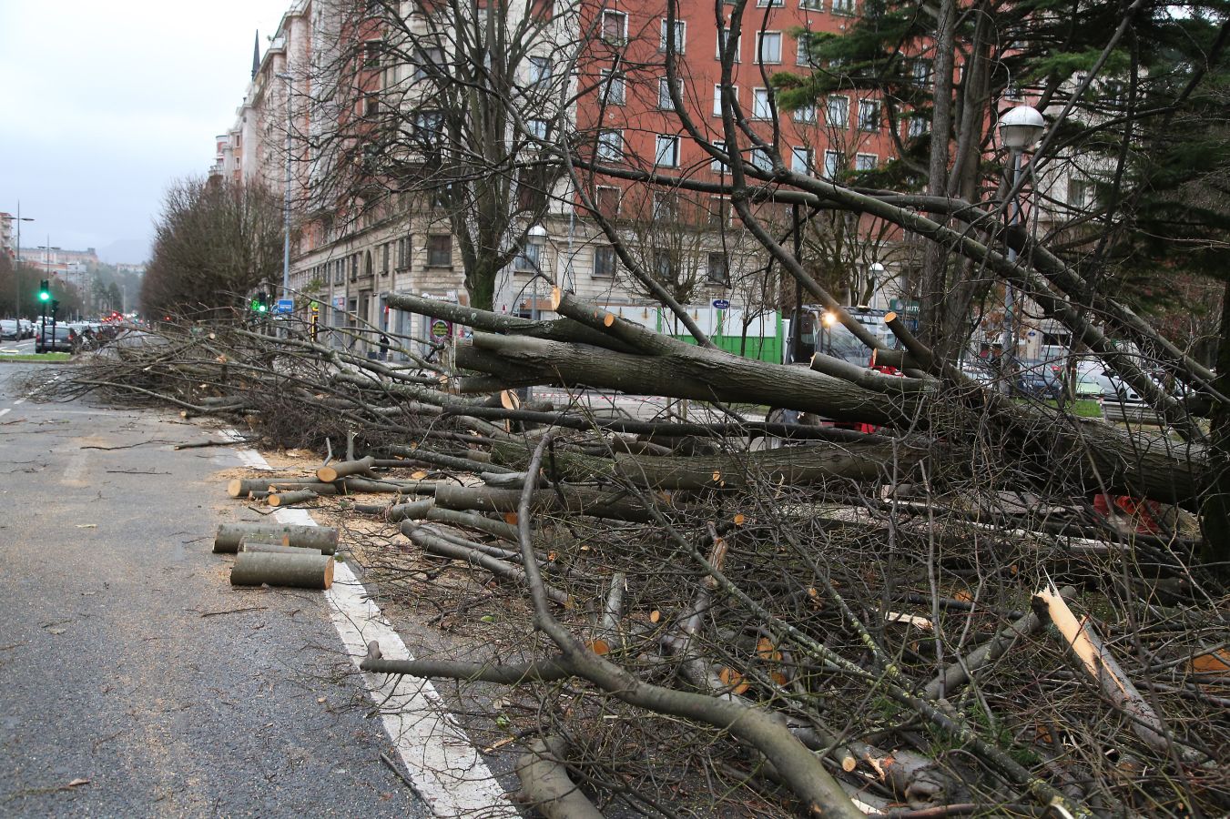 Las rachas de viento alcanzan los 135 km/ h y provocan numerosas incidencias