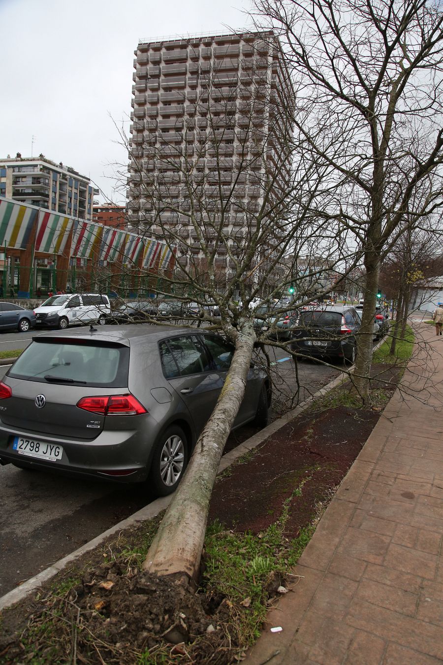 Las rachas de viento alcanzan los 135 km/ h y provocan numerosas incidencias