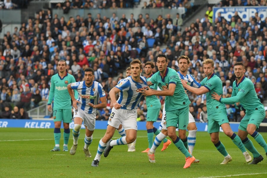 La Real Sociedad y el FC Barcelona han empatado a dos en el Reale Arena. 