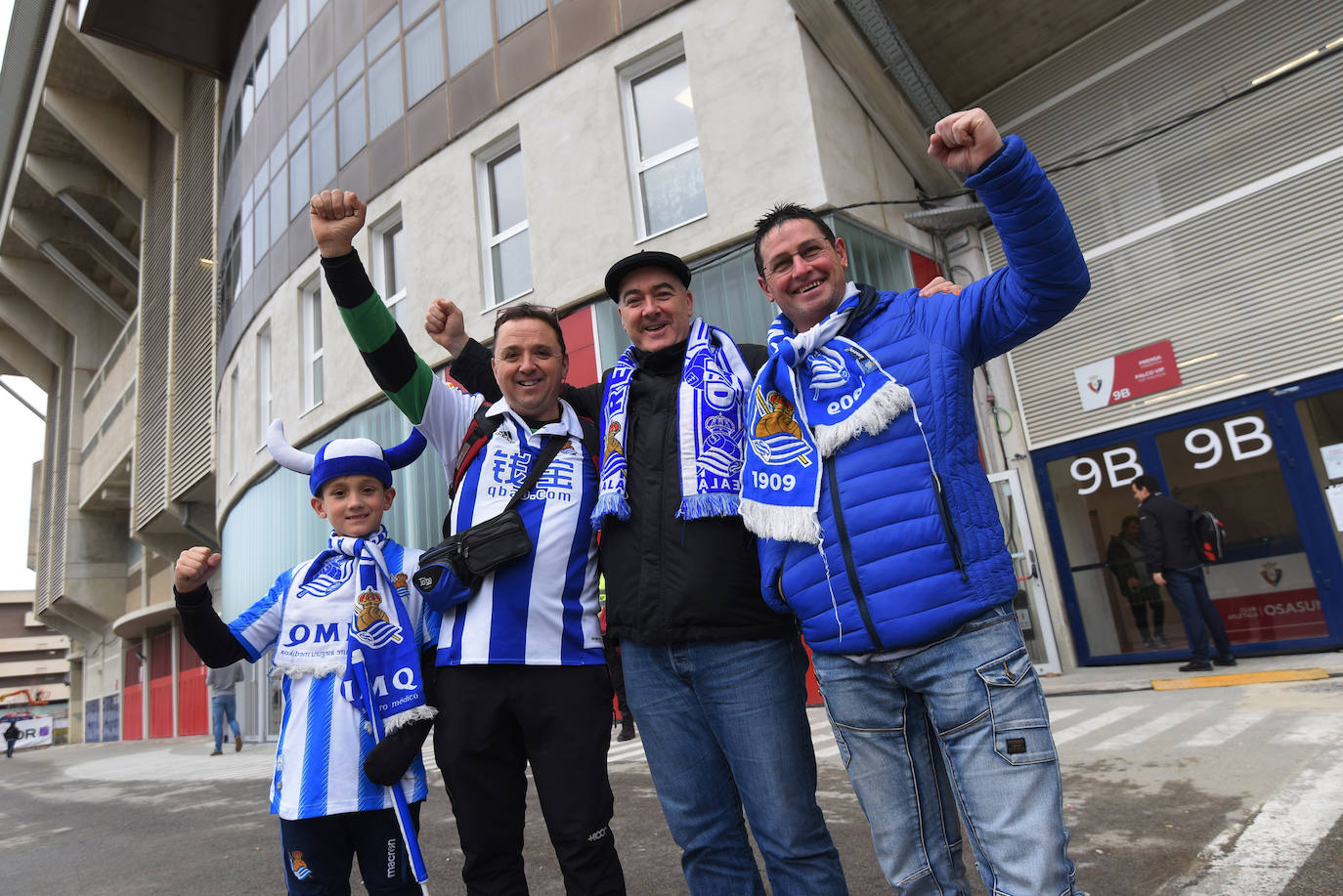 Un buen puñado de aficionados txuri-urdin se desplazaron a Pamplona para ver ganar a la Real Sociedad por 3-4 a Osasuna