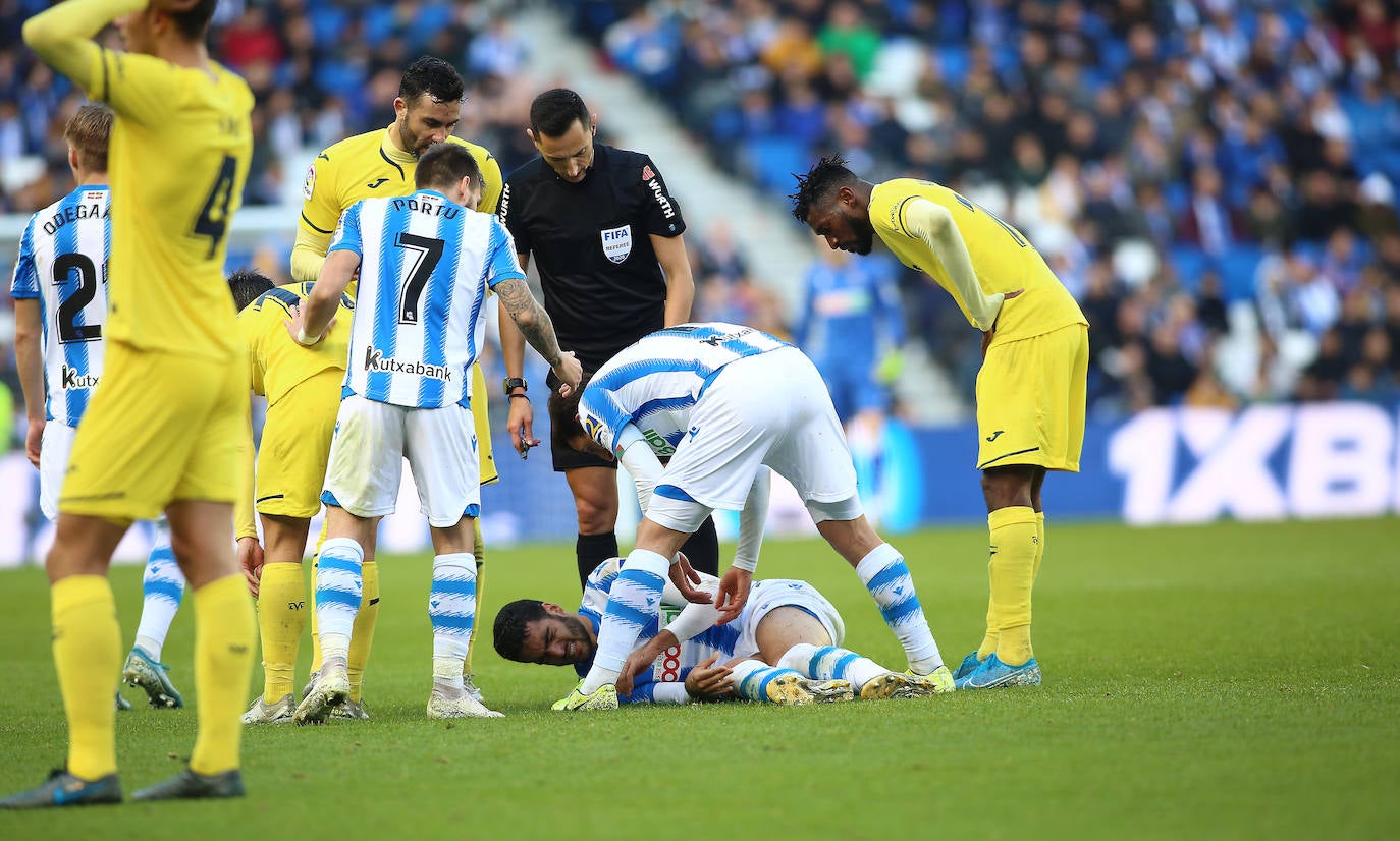 Willian José ha adelantado a la Real en el marcador al descanso, pero el Villarreal ha remontado con los goles de Trigueros de penalti, y Cazorla tras la revisión del VAR