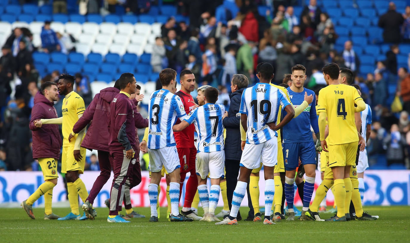 Willian José ha adelantado a la Real en el marcador al descanso, pero el Villarreal ha remontado con los goles de Trigueros de penalti, y Cazorla tras la revisión del VAR