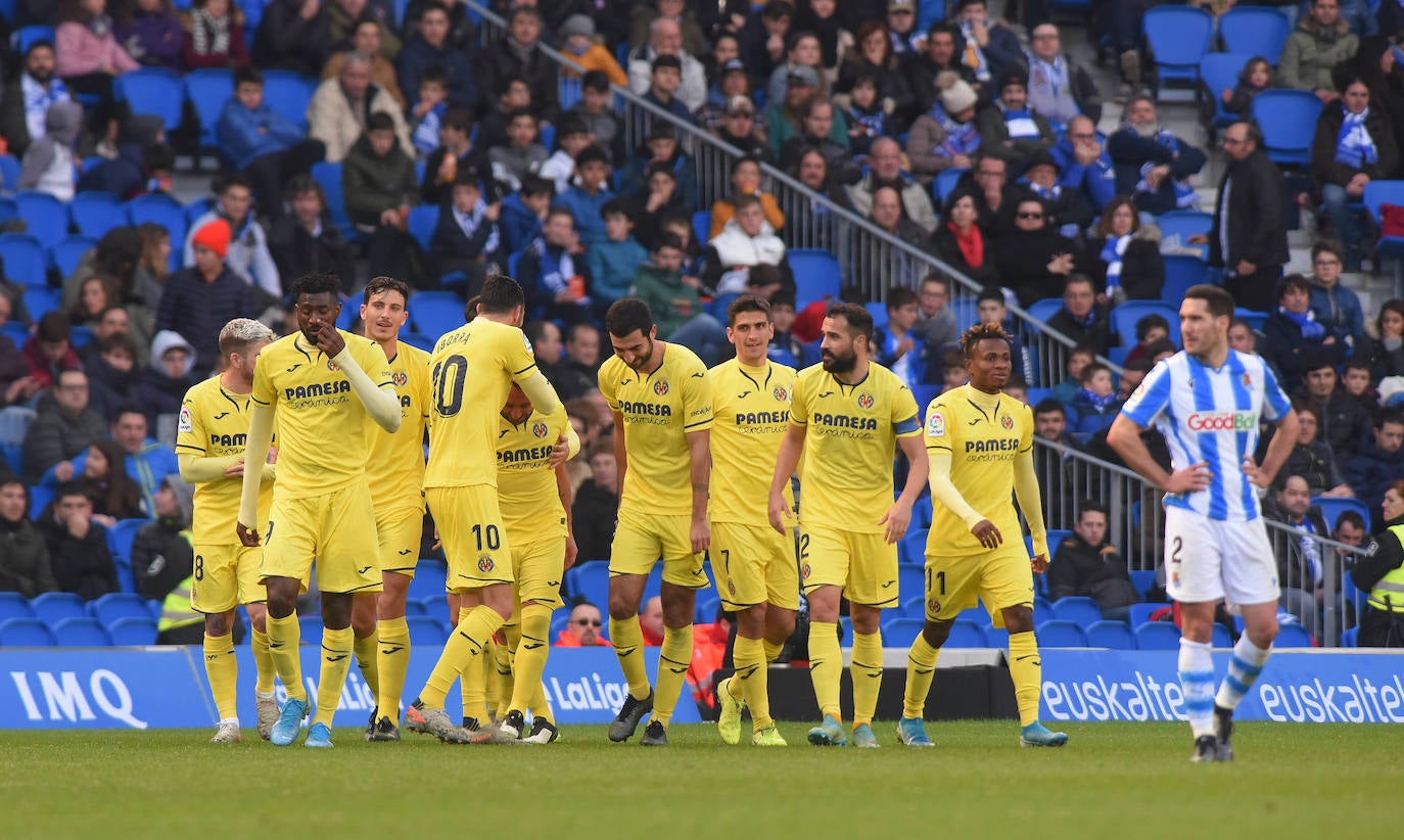 Willian José ha adelantado a la Real en el marcador al descanso, pero el Villarreal ha remontado con los goles de Trigueros de penalti, y Cazorla tras la revisión del VAR