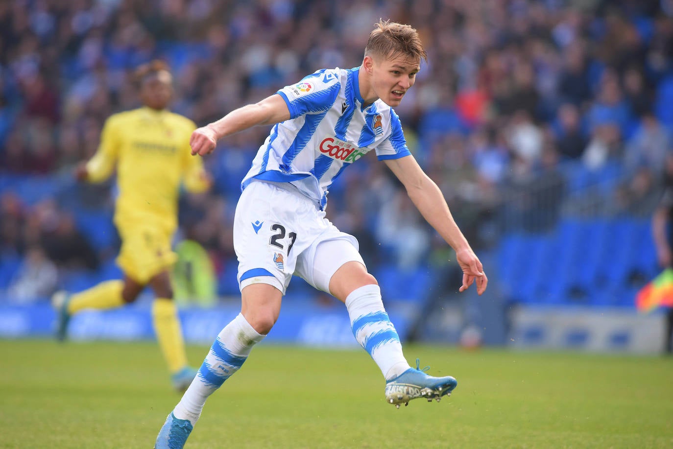 Willian José ha adelantado a la Real en el marcador al descanso, pero el Villarreal ha remontado con los goles de Trigueros de penalti, y Cazorla tras la revisión del VAR