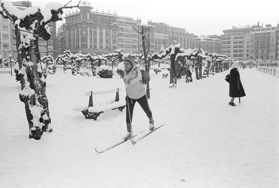 Los esquís de fondo fueron uno medio más de transporte aquellos días