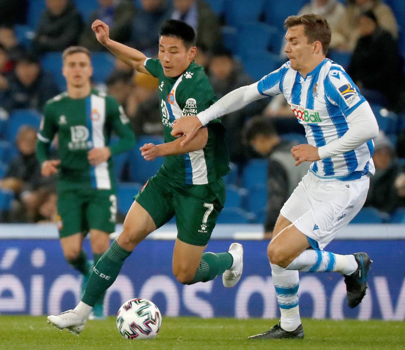 Buen ambiente en la eliminatoria copera que ha enfrentado a los realistas contra el Espanyol