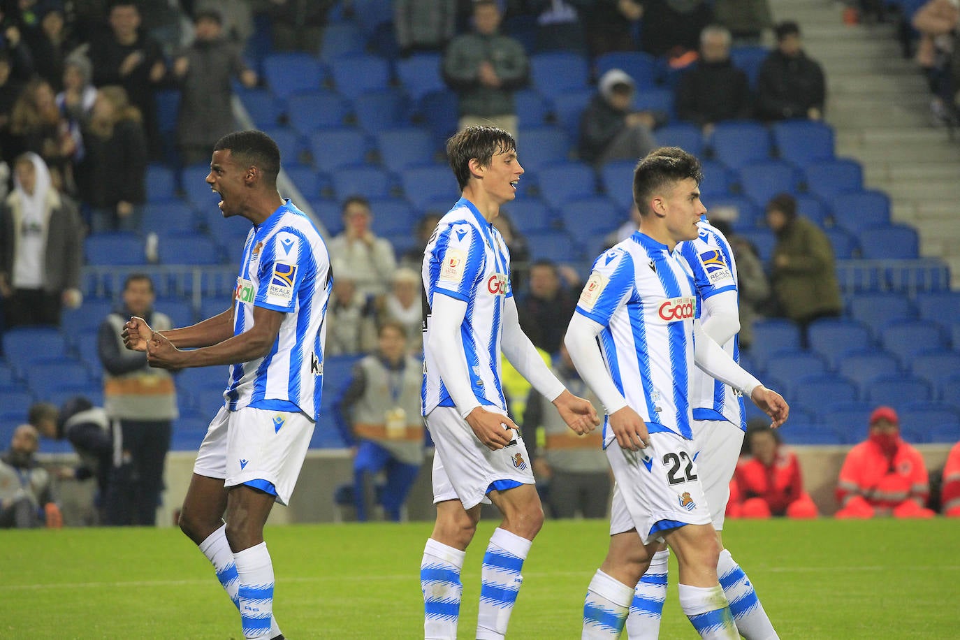 Buen ambiente en la eliminatoria copera que ha enfrentado a los realistas contra el Espanyol