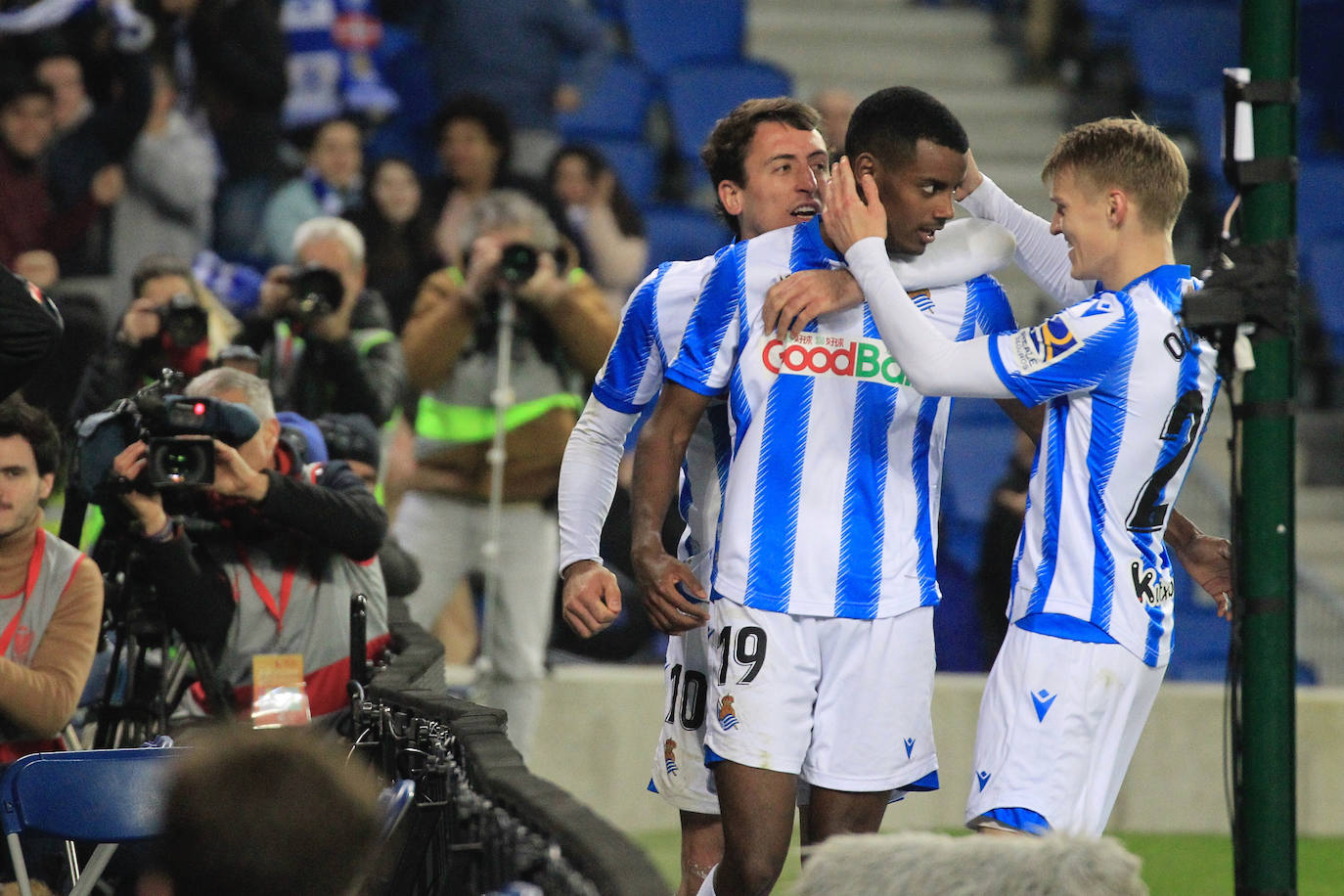 Buen ambiente en la eliminatoria copera que ha enfrentado a los realistas contra el Espanyol