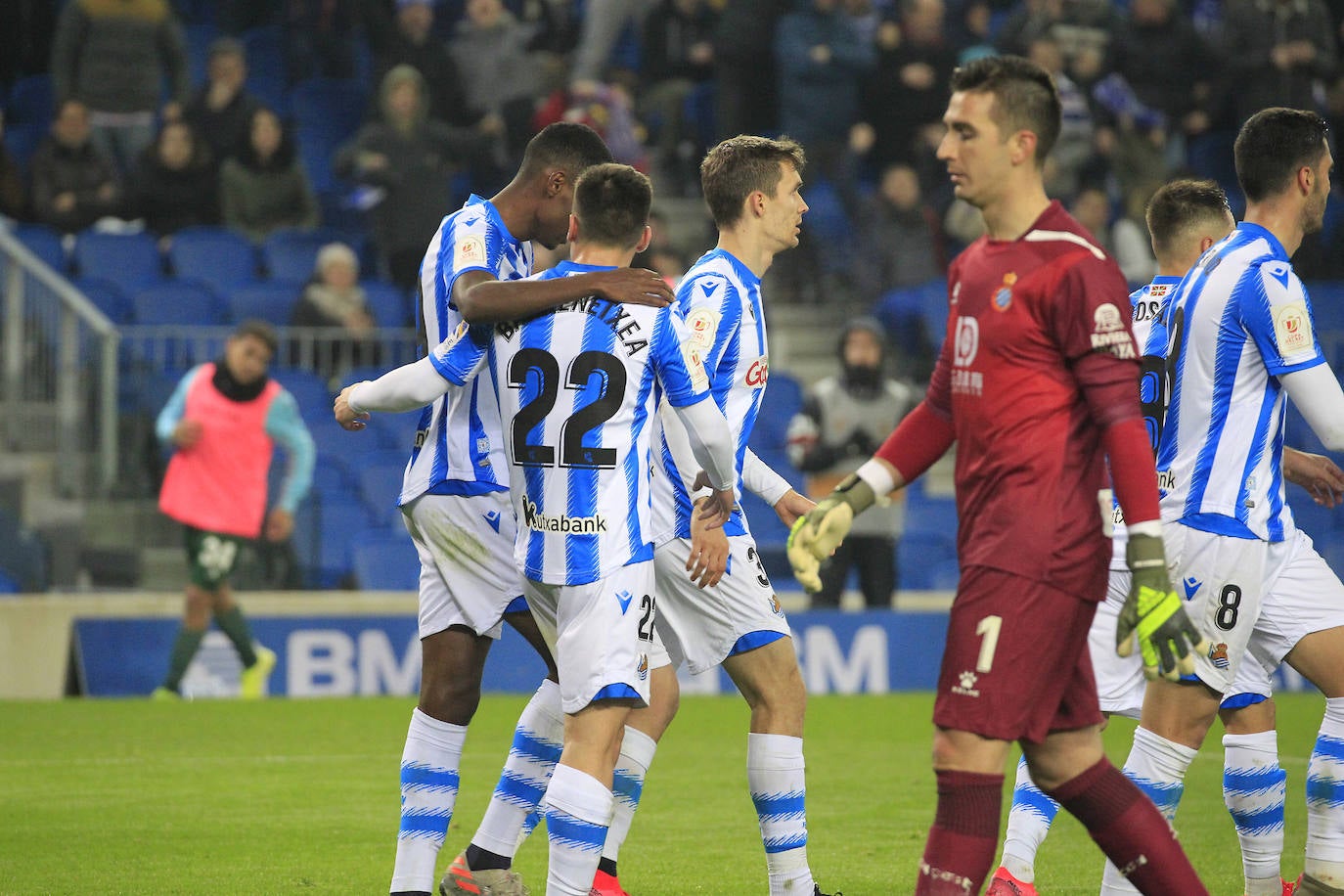 Buen ambiente en la eliminatoria copera que ha enfrentado a los realistas contra el Espanyol