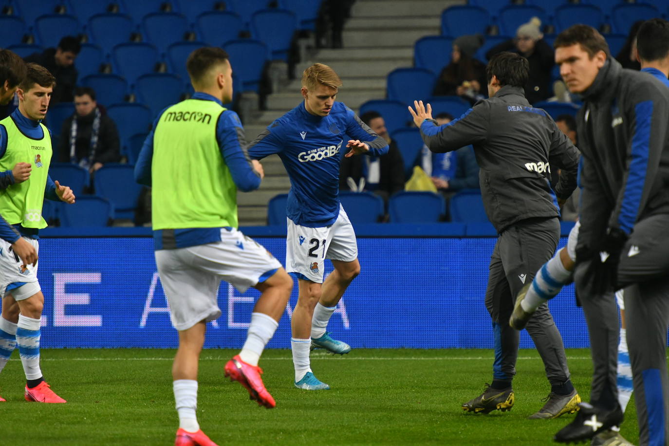 Buen ambiente en la eliminatoria copera que ha enfrentado a los realistas contra el Espanyol