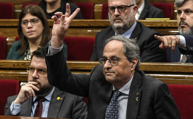 La retirada del escaño a Torra consuma la fractura entre las fuerzas independentistas