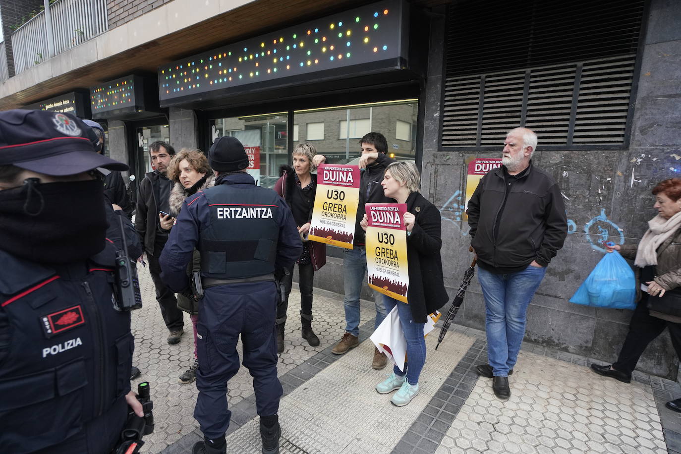 La incidencia de la huelga general del 30 de enero convocada por ELA y LAB ha tenido una incidencia dispar en Gipuzkoa.