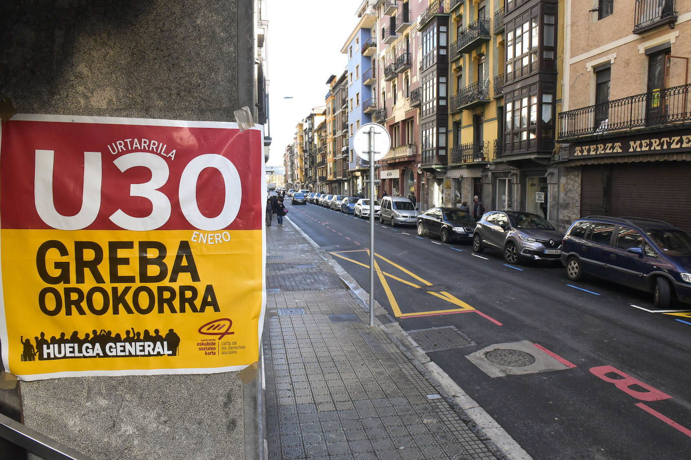 La incidencia de la huelga general del 30 de enero convocada por ELA y LAB ha tenido una incidencia dispar en Gipuzkoa.