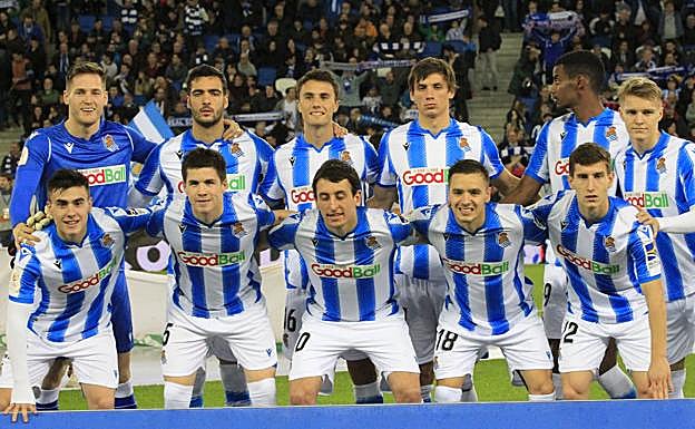 Alineación de la Real en el partido de Copa ante Osasuna disputado en Anoeta el pasado miércoles. 