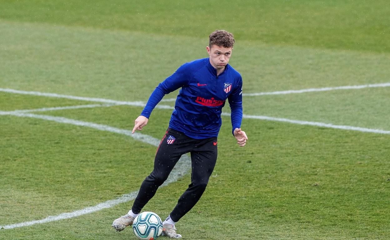 Kieran Trippier, durante un entrenamiento. 