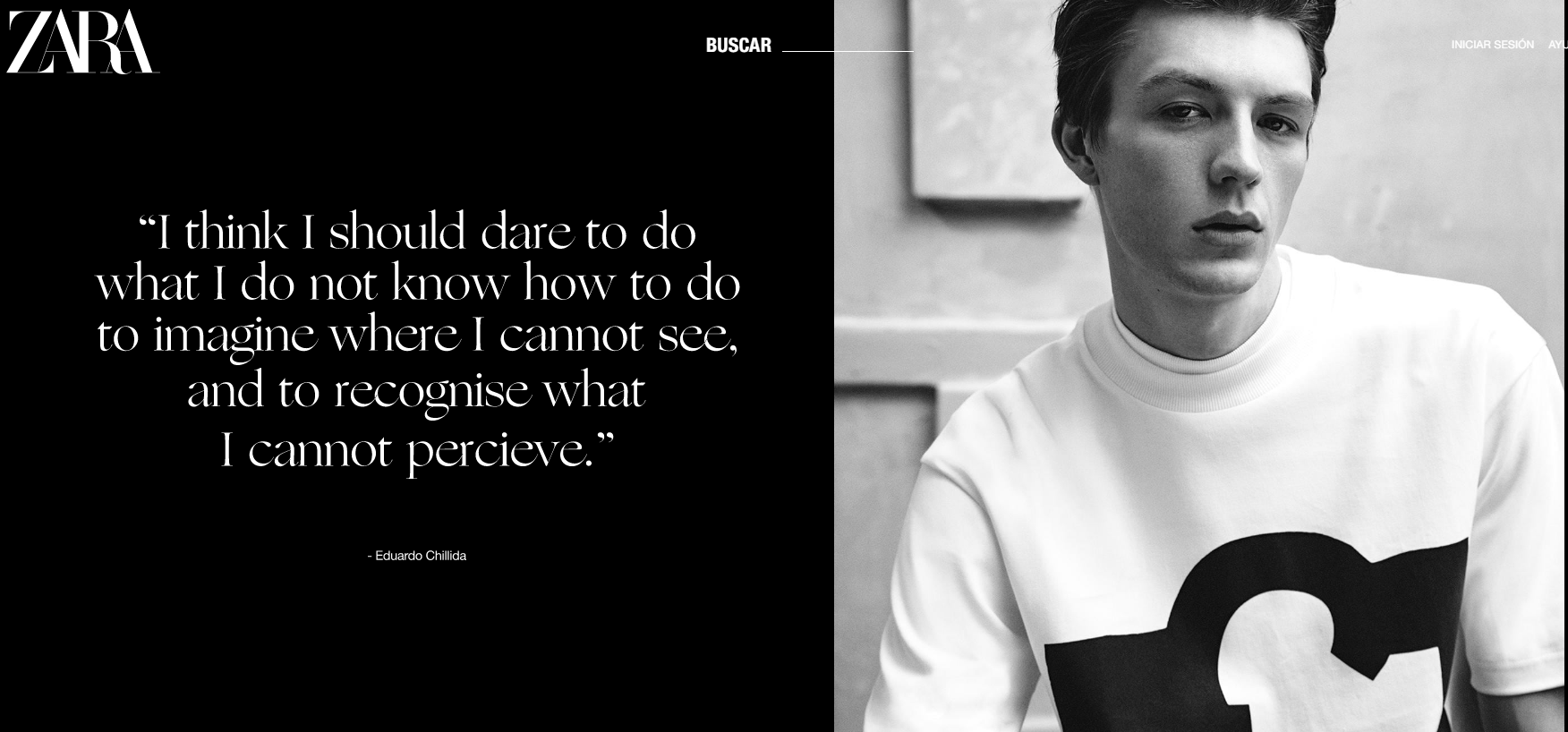 Camisetas y sudaderas para hombres con estampados con obras del artista donostiarra están a la venta en todo el mundo