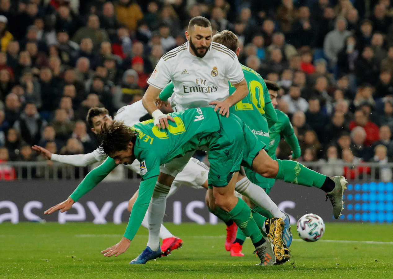 El Real Madrid y la Real Sociedad se enfrentan en los cuartos de final de la Copa del Rey en el Santiago Bernabéu