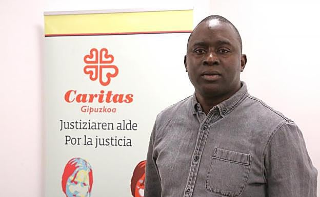 El asesor jurídico de Cáritas Gipuzkoa, Abdoulaye Gueyek. 