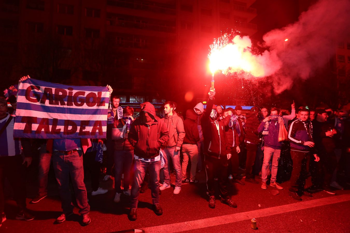 La afición txuri-urdin no ha fallado en las horas previas al partido de semifinales de Copa del Rey frente al Mirandes.
