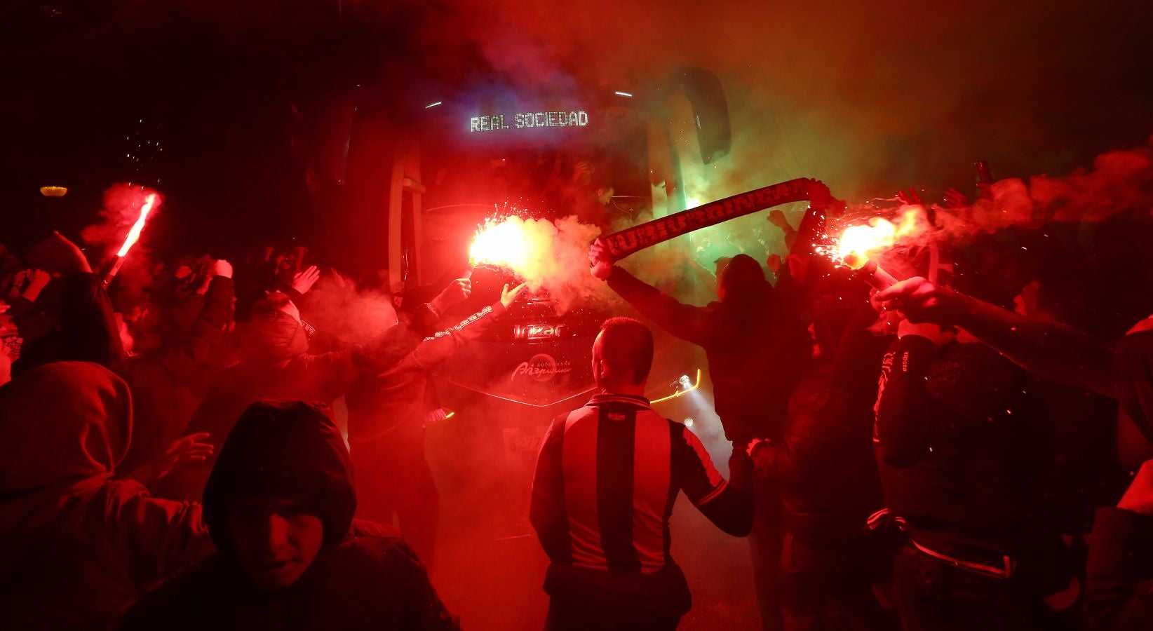La afición txuri-urdin no ha fallado en las horas previas al partido de semifinales de Copa del Rey frente al Mirandes.