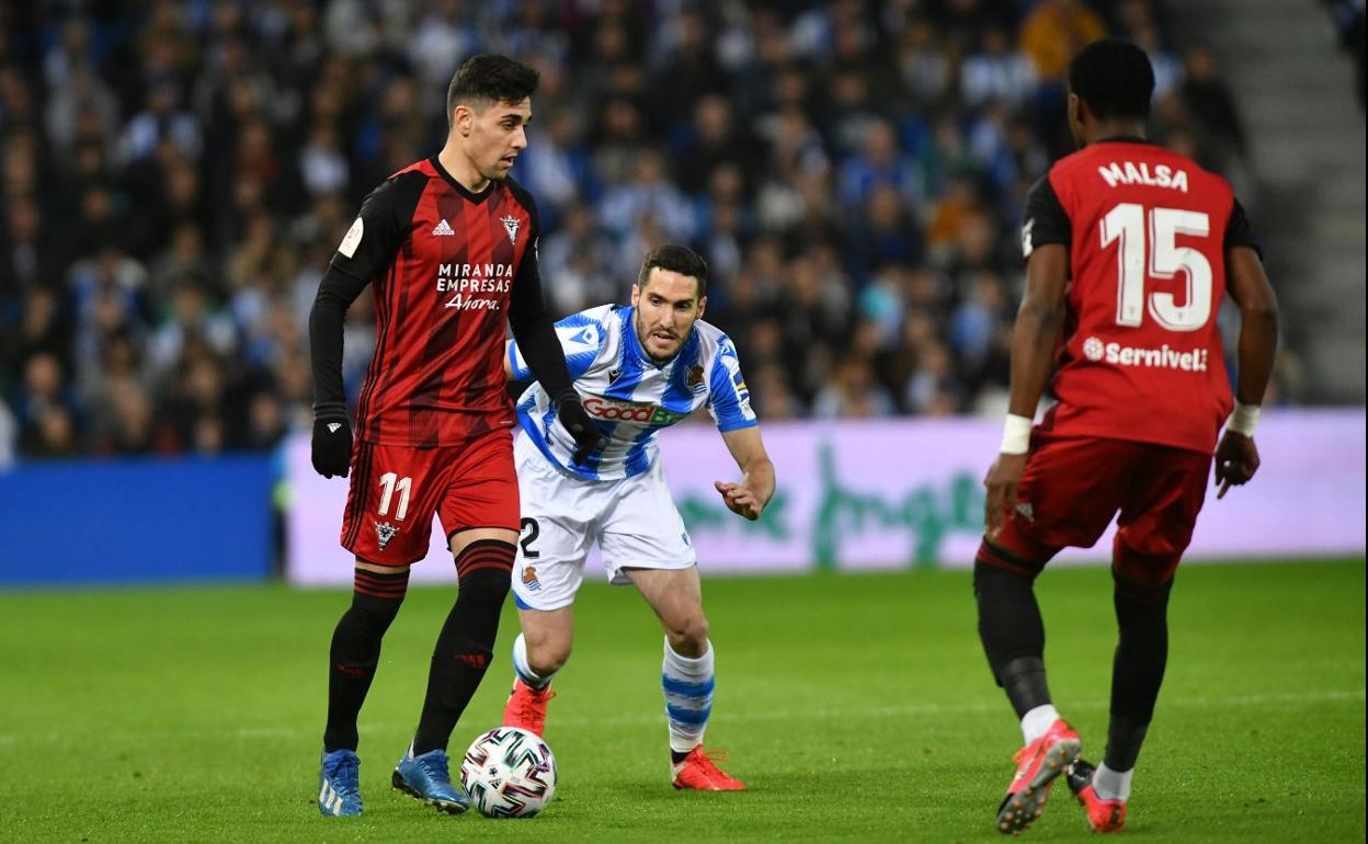 Buen papel de Merquelanz, Guridi y Kijera del Mirandés