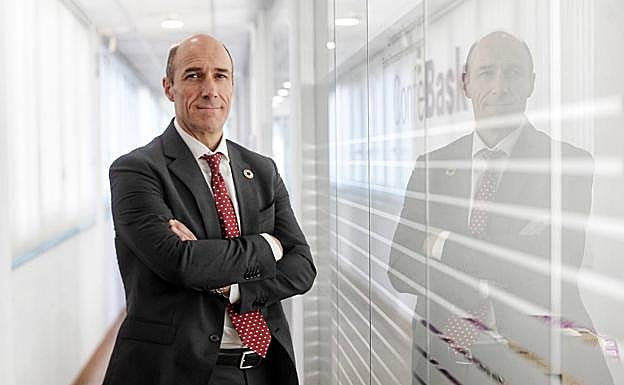 Eduardo Zubiaurre, en la sede de Confebask, en Bilbao. 