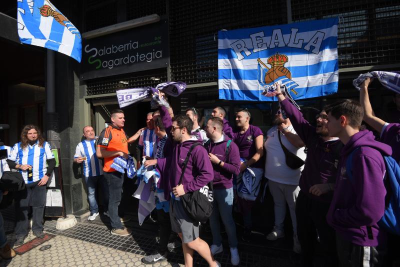 Los habitantes de Becerril de Campos se encuentran en San Sebastián para disfrutar de la invitación de la Real Sociedad.