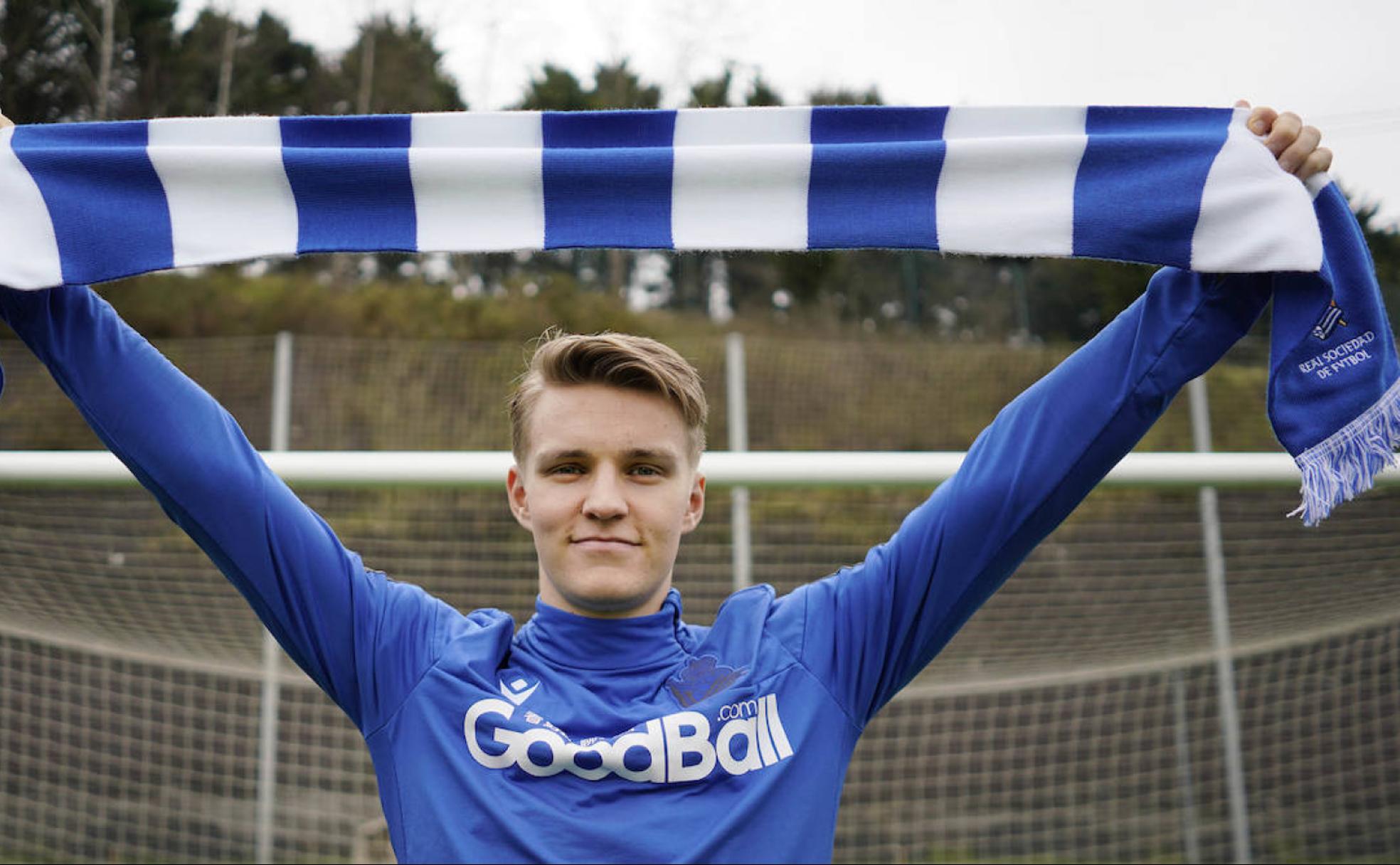 Martin Odegaard en las instalaciones de la Real Sociedad en Zubieta. 