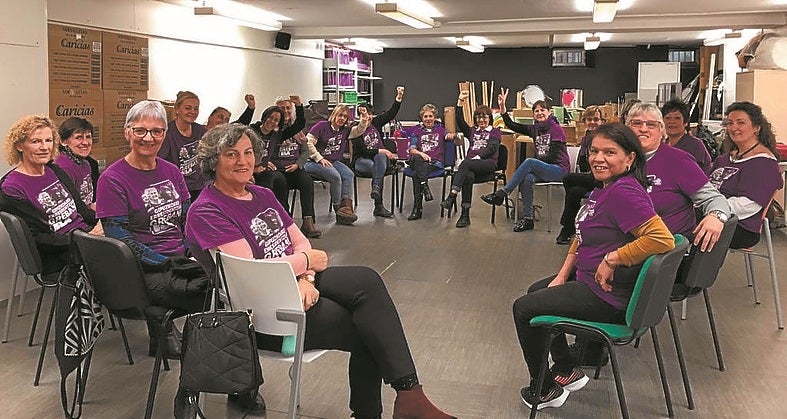 Trabajadoras ayer en la Casa de las Mujeres