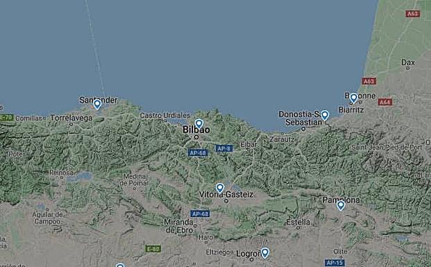 Espacio aéreo vasco sin tráfico de aviones