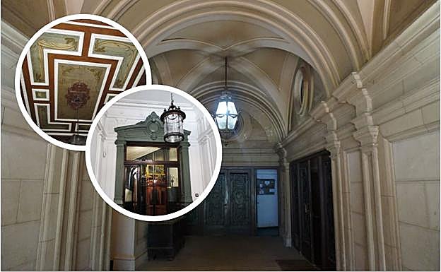 Paso de carruajes. El acceso abovedado del palacio de Vastameroli, en el Paseo de Francia, ha sido demolido. 