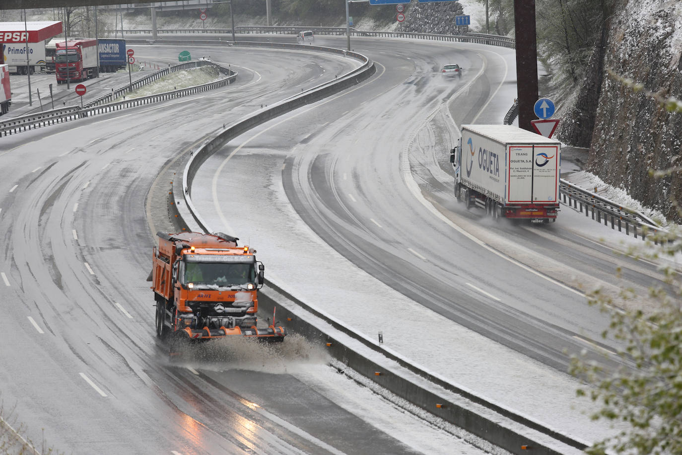 La nieve llega a Gipuzkoa