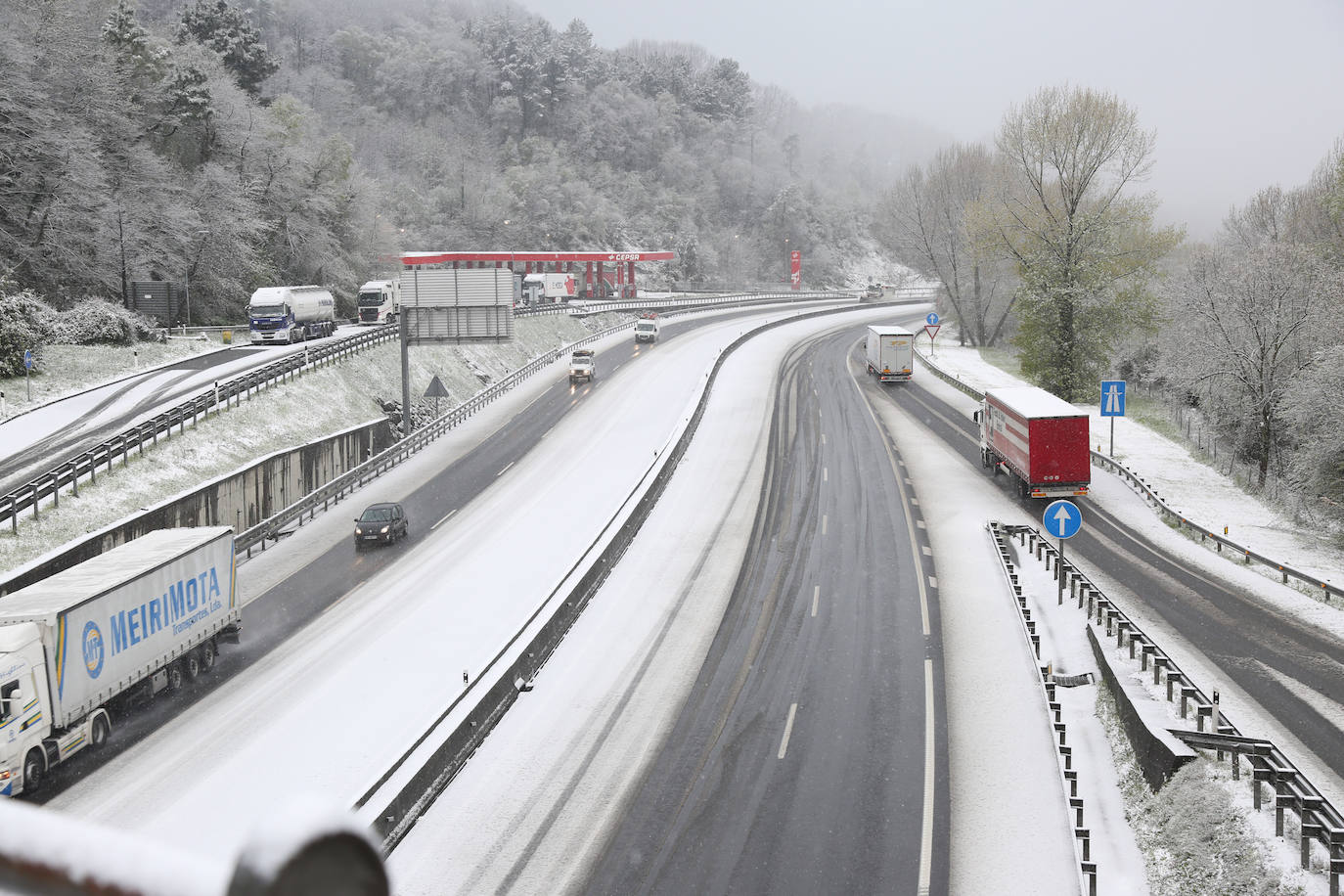 La nieve llega a Gipuzkoa