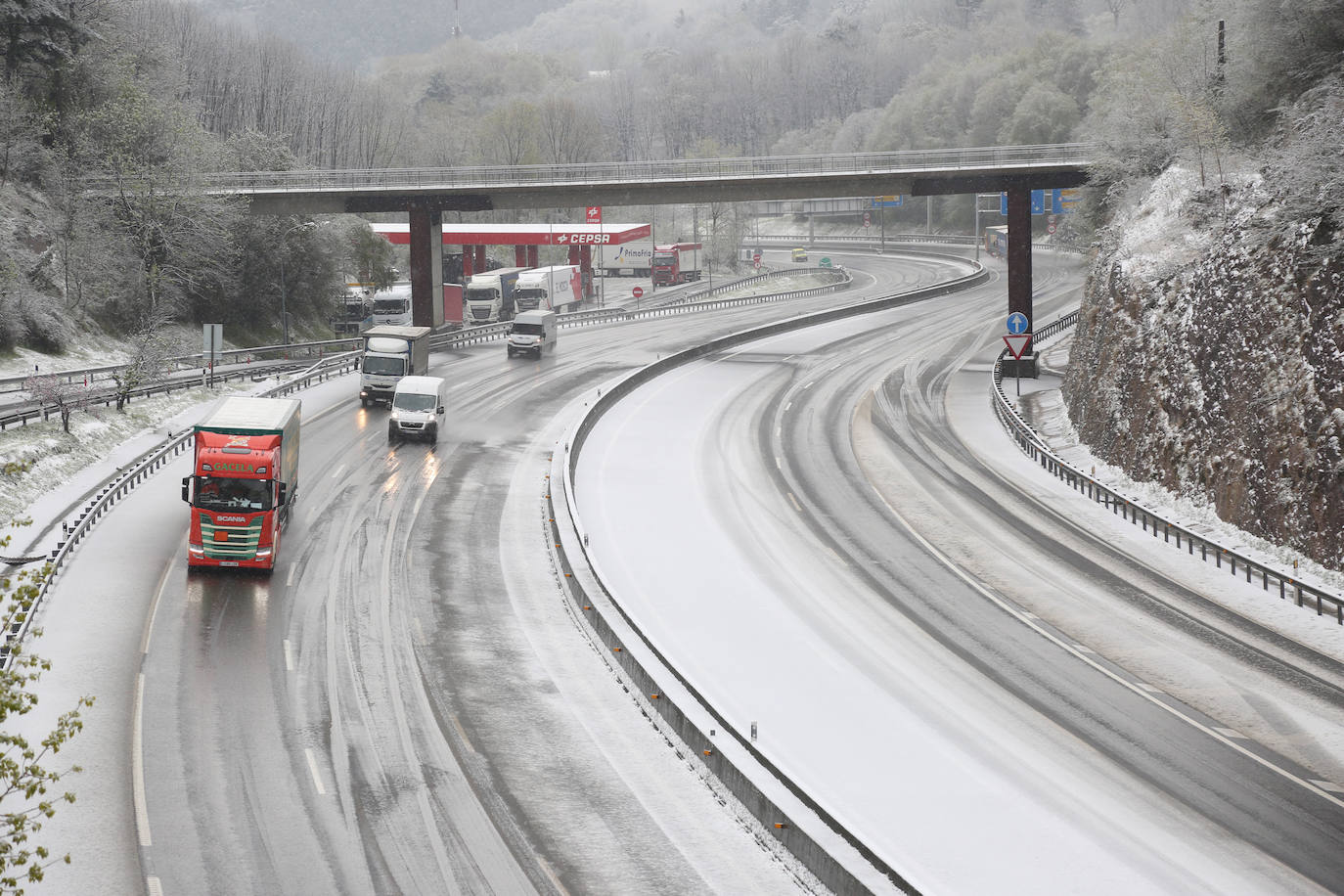 La nieve llega a Gipuzkoa