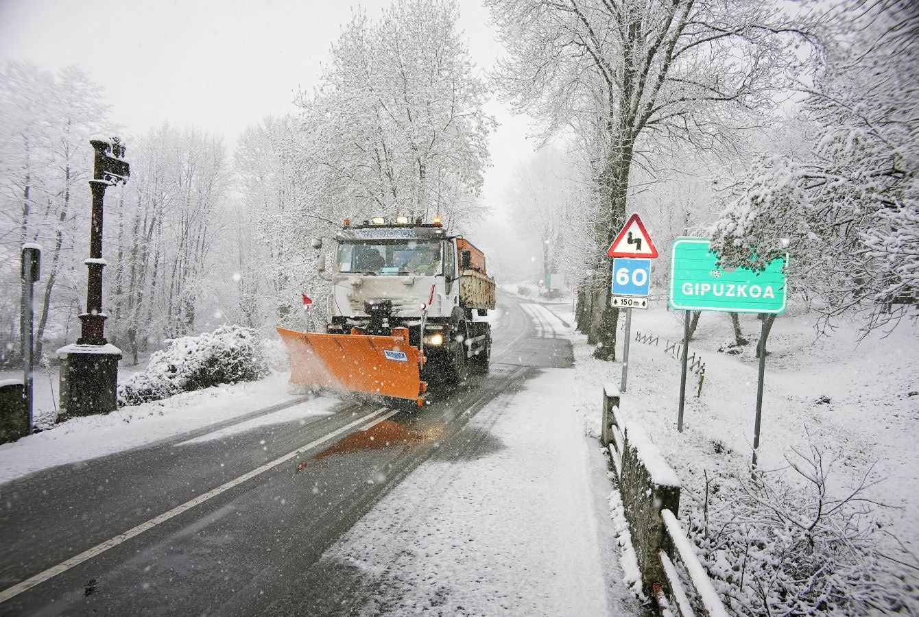 La nieve llega a Gipuzkoa