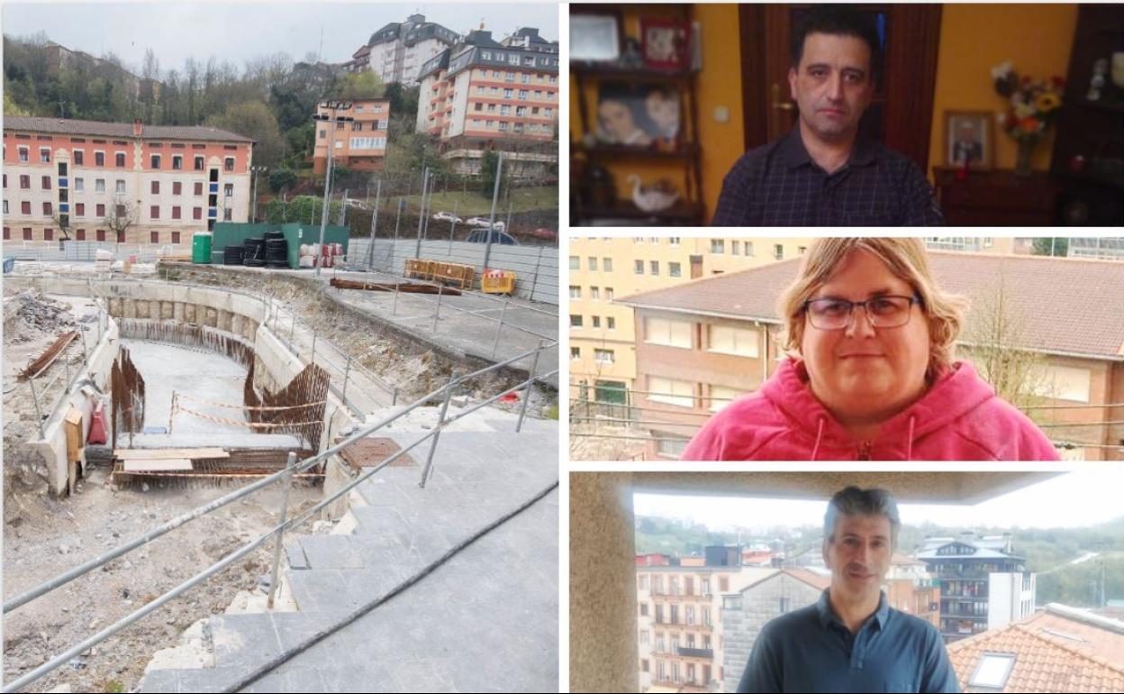 Imagen de las obras del Metro de Donostia, ayer. Hoy no podrán retomar la actividad. 