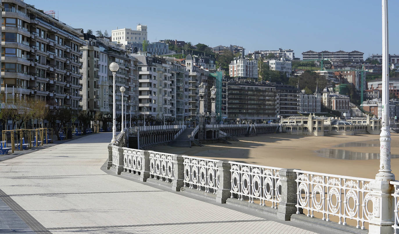 San Sebastián sin turistas, un día más.