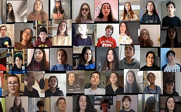 «Flores musicales» del Orfeoi Txikia para animar la cuarentena