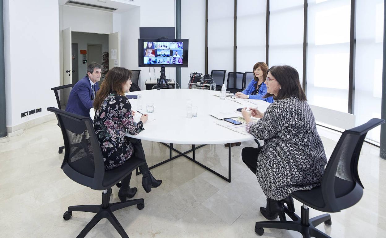 Reunión por videoconferencia de la comisión para el seguimiento de la atención a las mujeres víctimas de la violencia machista durante la crisis por el coronavirus.