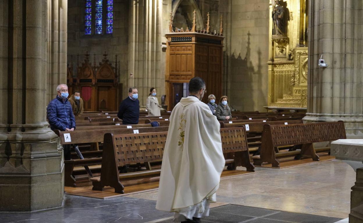 Imagen de la misa que se celebró el pasado lunes en el Buen Pastor.